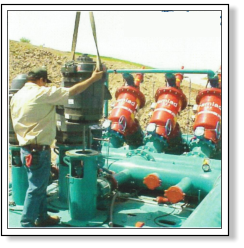 Commercial Pump Service is equiped with it's own Crane and opperators